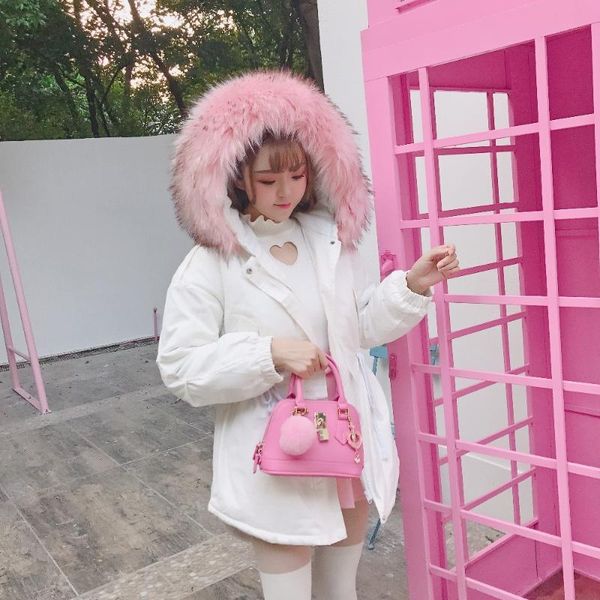 women's trench coats princess sweet lolita parkas white loose super-large fur collar slim waist and thick cotton for winter autumn xh14, Tan;black
women's trench coats princess sweet lolita parkas white loose super-large fur collar slim waist and thick cotton for winter autumn xh14, Tan;black