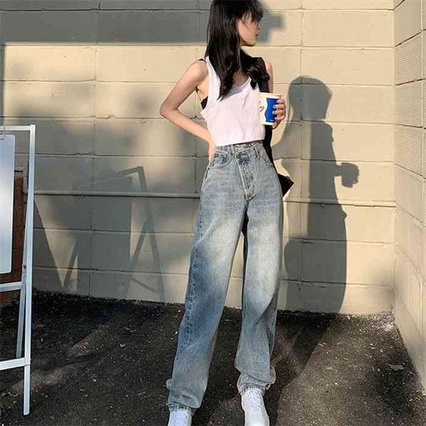 high waist irregular denim female wide leg for women straight pants mom loose streetwear jeans feamle spring, Blue
high waist irregular denim female wide leg for women straight pants mom loose streetwear jeans feamle spring, Blue