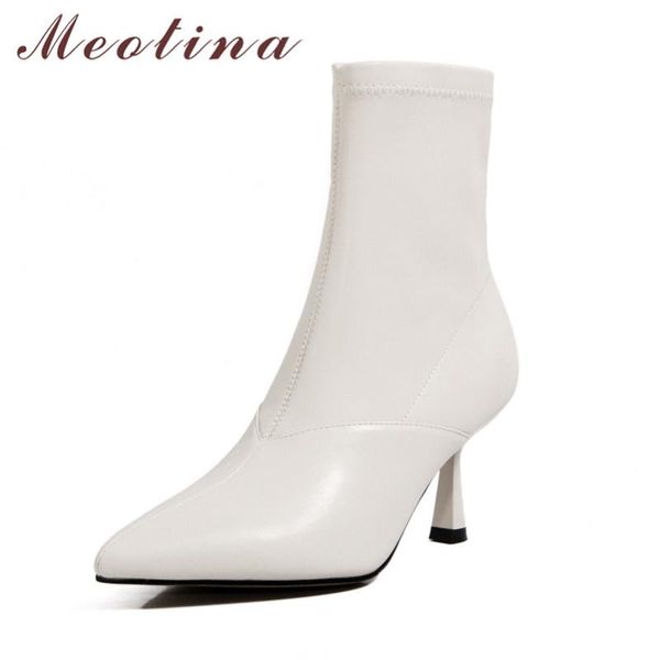 boots meotina ankle women shoes genuine leather high heel short pointed toe stiletto heels zip felmale autumn winter, Black
boots meotina ankle women shoes genuine leather high heel short pointed toe stiletto heels zip felmale autumn winter, Black