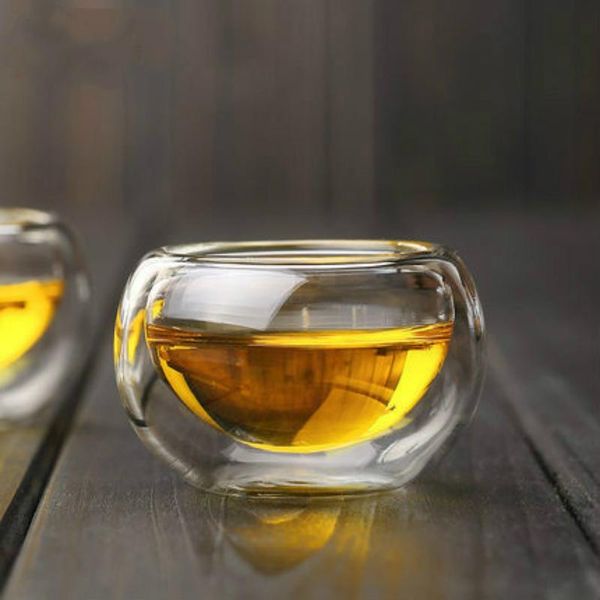 thickened double-layer heat-resistant glass cups anti--glassy kungfu styled european-style small round wine glasses 
thickened double-layer heat-resistant glass cups anti--glassy kungfu styled european-style small round wine glasses
