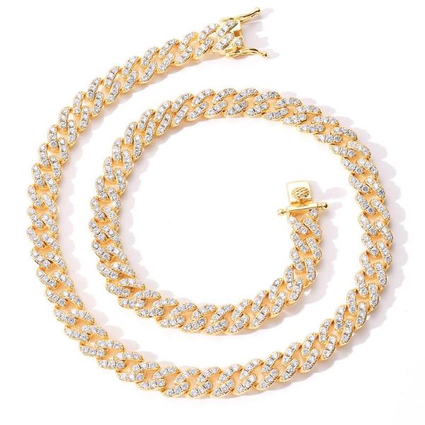 chains 9mm hip hop iced out cuban link necklace women men copper fashion jewelry cubic zirconia zircon 16/18/20/22/24 inch, Silver
chains 9mm hip hop iced out cuban link necklace women men copper fashion jewelry cubic zirconia zircon 16/18/20/22/24 inch, Silver