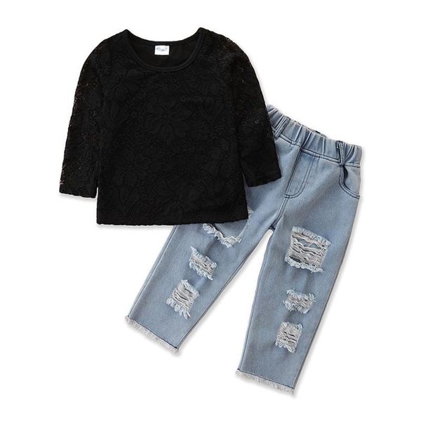 clothing sets 2021 1-6y fashion kids baby girl clothes black solid long sleeve t-shirt+holes denim pants autumn outfits 2pcs, White
clothing sets 2021 1-6y fashion kids baby girl clothes black solid long sleeve t-shirt+holes denim pants autumn outfits 2pcs, White