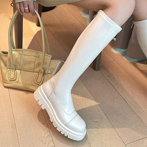 boots platform women autumn and winter 2021 leather high tube knee elastic knight shoes woman botas mujer, Black
boots platform women autumn and winter 2021 leather high tube knee elastic knight shoes woman botas mujer, Black