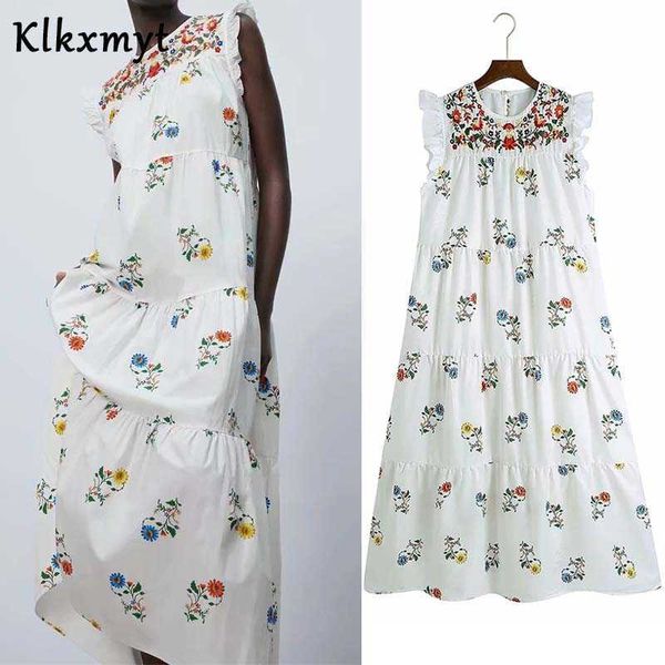 klkxmyt za summer dresses women floral embroidered casual ruffle sleeveless midi woman fashion bohemian beach 210527, Black;gray
klkxmyt za summer dresses women floral embroidered casual ruffle sleeveless midi woman fashion bohemian beach 210527, Black;gray