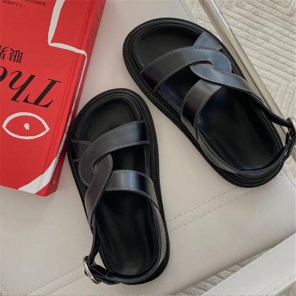sandals 2021year summer fashion comfortable buckle ladies open toe round women's shoes solid color casual roman flat, Black
sandals 2021year summer fashion comfortable buckle ladies open toe round women's shoes solid color casual roman flat, Black