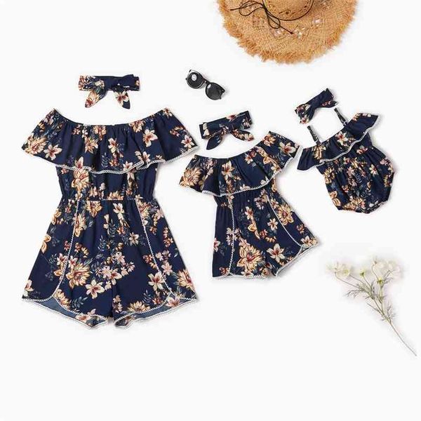 summer mommy and me lace stitching floral print off-shoulder rompers 210528, Blue
summer mommy and me lace stitching floral print off-shoulder rompers 210528, Blue
