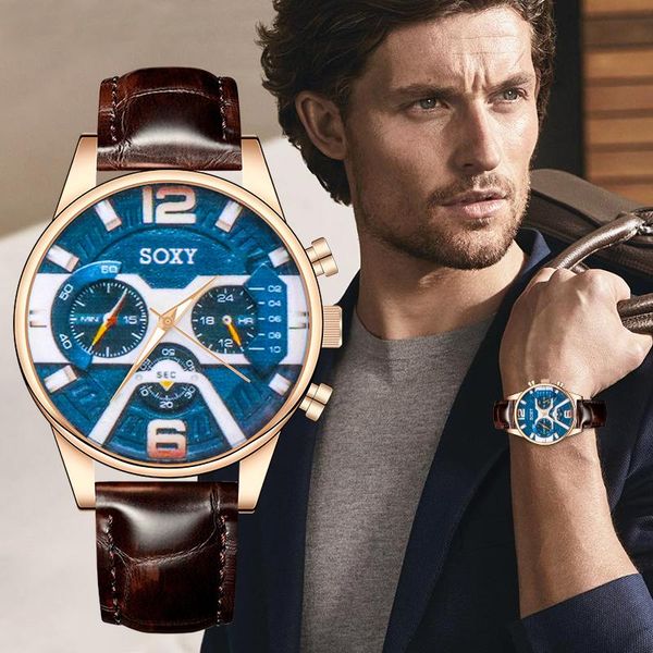 wristwatches men's watches 2021 leather quartz man wrist watch denim-pattern dial designed male clock casual sport relogio masculino, Slivery;brown
wristwatches men's watches 2021 leather quartz man wrist watch denim-pattern dial designed male clock casual sport relogio masculino, Slivery;brown