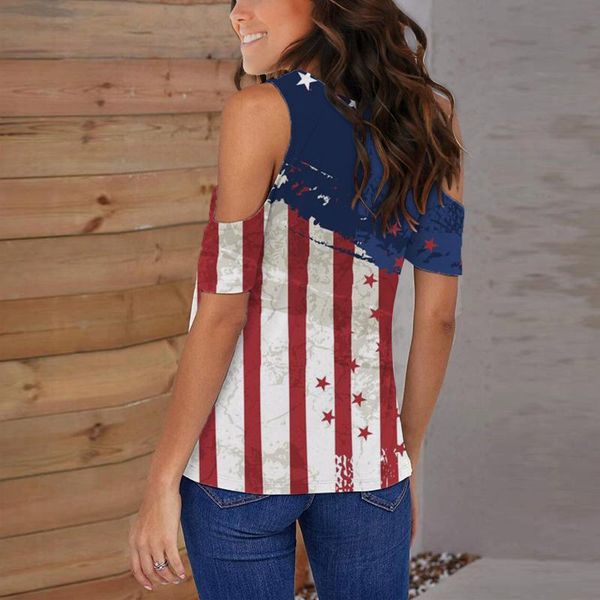 women's t-shirt womens american flag short sleeve casual stars and stripes patrio o neck feminina clothes vogue, White
women's t-shirt womens american flag short sleeve casual stars and stripes patrio o neck feminina clothes vogue, White