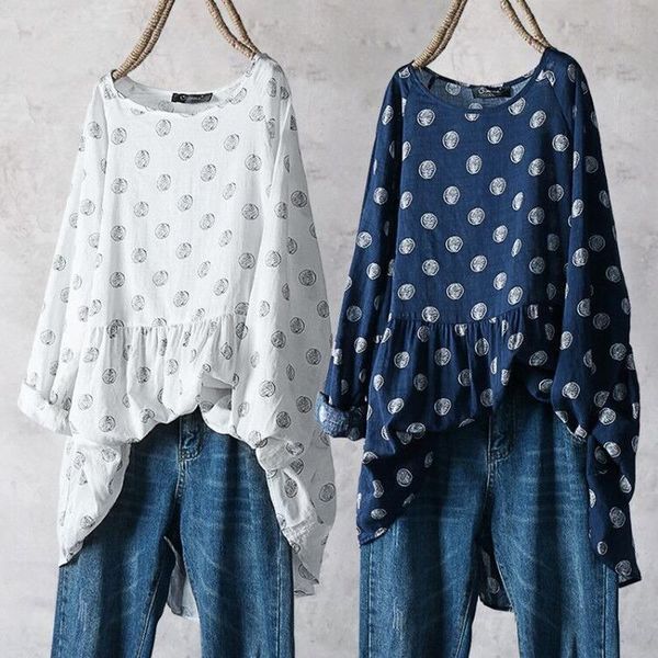 women's blouses & shirts round neck print loose large size casual long sleeve shirt womens and, White
women's blouses & shirts round neck print loose large size casual long sleeve shirt womens and, White