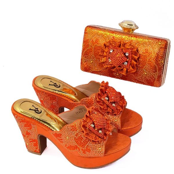 dress shoes slipper2021 arrival nigerian fashion italian design party ladies and bag set decorated with rhinestone in orange color, Black
dress shoes slipper2021 arrival nigerian fashion italian design party ladies and bag set decorated with rhinestone in orange color, Black