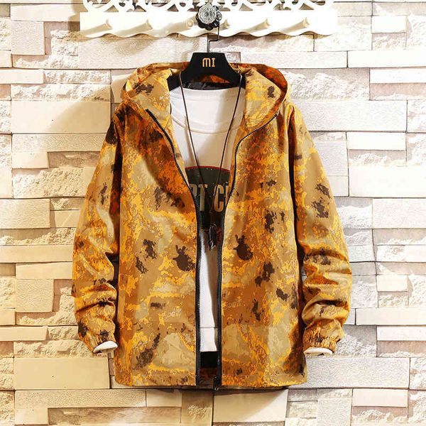 jacket casual hooded men's 2021 spring and autumn large loose ins handsome korean camouflage trend coat, Black;brown
jacket casual hooded men's 2021 spring and autumn large loose ins handsome korean camouflage trend coat, Black;brown