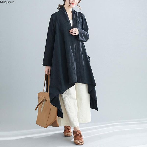 women's jackets women outerwear plus size autumn coats casual lady long sleeve 2021 female loose cotton thin open stitch clothes s3436, Black;brown
women's jackets women outerwear plus size autumn coats casual lady long sleeve 2021 female loose cotton thin open stitch clothes s3436, Black;brown