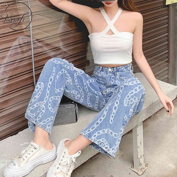 women's jeans varofi female jeans with high waist, broad leg holes, loose , straight pants, torn l4ta, Blue
women's jeans varofi female jeans with high waist, broad leg holes, loose , straight pants, torn l4ta, Blue