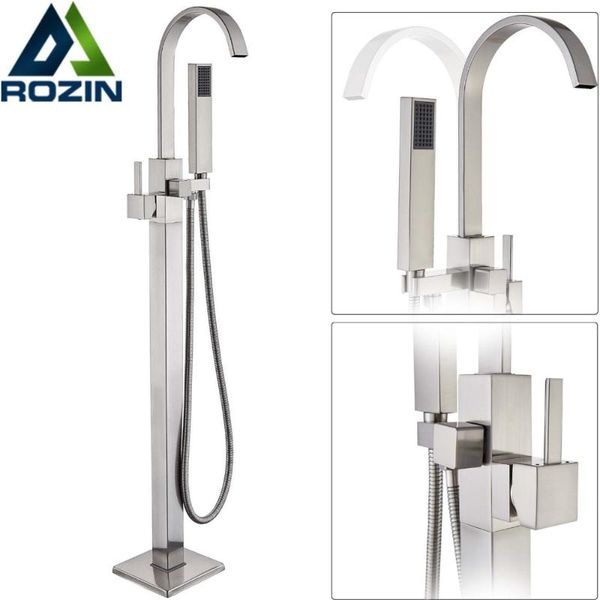 waterfall spout floor mounted bathtub faucet with hand shower brushed nickel standing bath tub mixer taps basin tap gift bathroom sets
waterfall spout floor mounted bathtub faucet with hand shower brushed nickel standing bath tub mixer taps basin tap gift bathroom sets