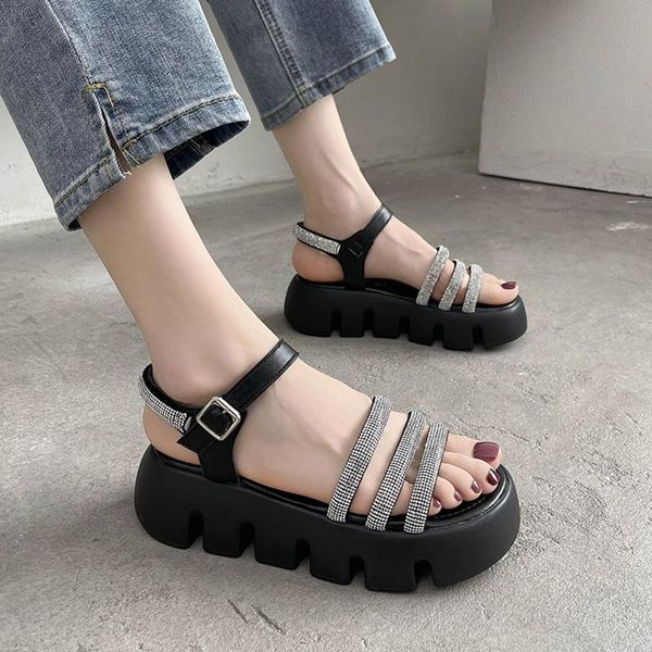 sandals fashion trend large size casual summer style wild thick-soled increase ladies, Black
sandals fashion trend large size casual summer style wild thick-soled increase ladies, Black