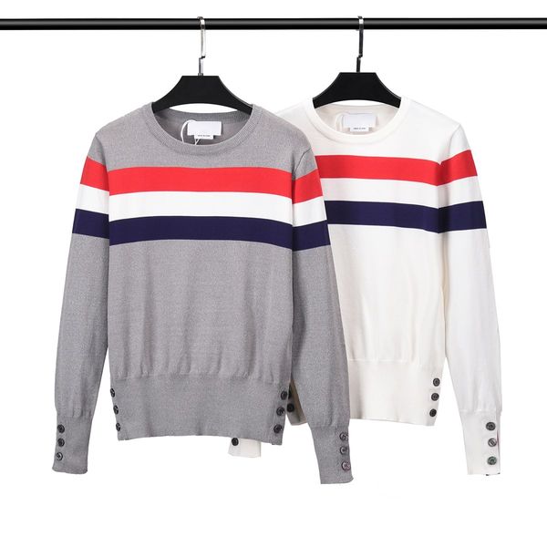 women's sweater coat new tb striped pullover casual bottom coat long sleeve round neck sweater coat, White;black
women's sweater coat new tb striped pullover casual bottom coat long sleeve round neck sweater coat, White;black