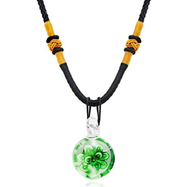 pendant necklaces 2021 6 colors round lampwork inner flower murano glass necklace for women ethnic rope chain, Silver
pendant necklaces 2021 6 colors round lampwork inner flower murano glass necklace for women ethnic rope chain, Silver