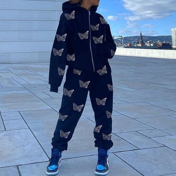 women's two piece pants 2021 autumn winter casual set women hooded pullover and elastic wasit suit fashion crystal applique 2pcs, White
women's two piece pants 2021 autumn winter casual set women hooded pullover and elastic wasit suit fashion crystal applique 2pcs, White