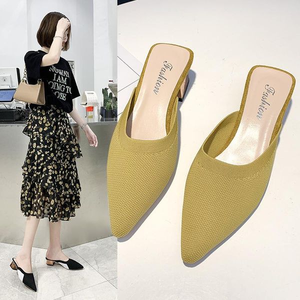 slippers shoes ladies' cover toe mules for women 2021 med loafers pantofle pointed hoof heels fabric slides rome pu rubber, Black
slippers shoes ladies' cover toe mules for women 2021 med loafers pantofle pointed hoof heels fabric slides rome pu rubber, Black