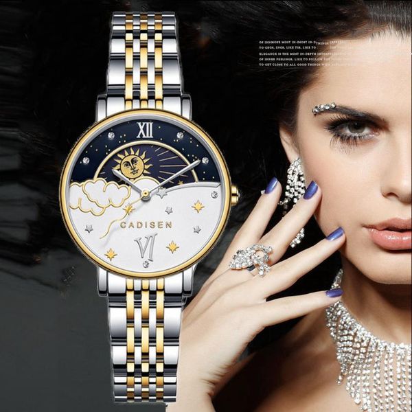 wristwatches 2021 women gift fashion ladies watch quartz wristwatch gold female moon phase relogio feminino, Slivery;brown
wristwatches 2021 women gift fashion ladies watch quartz wristwatch gold female moon phase relogio feminino, Slivery;brown
