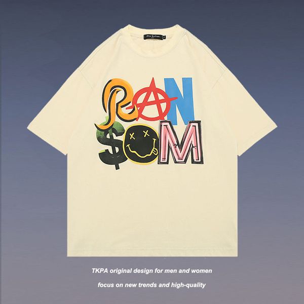 tkpa hip hop men's short sleeve t-shirt harajuku street funny smile print loose casual half sleeve top, White
tkpa hip hop men's short sleeve t-shirt harajuku street funny smile print loose casual half sleeve top, White