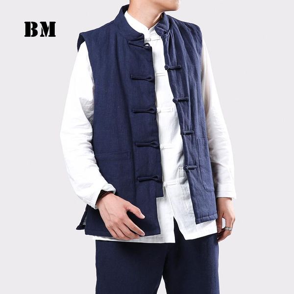 winter thick vest chinese style cotton jacket retro coat 2021 black men clothing harajuku buckle clothes male men's vests, Black;white
winter thick vest chinese style cotton jacket retro coat 2021 black men clothing harajuku buckle clothes male men's vests, Black;white