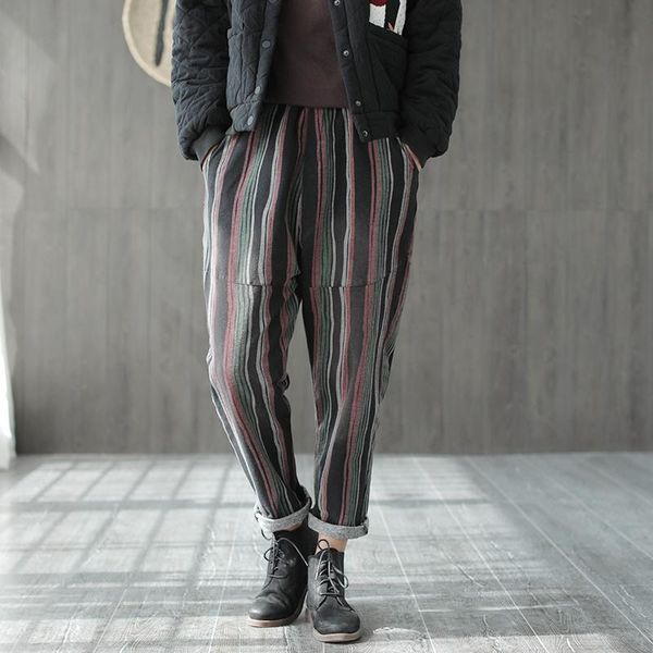 women's jeans autumn winter retro women loose color stripe fleece denim pants elastic waist pocket ladies 2021 casual trousers, Blue
women's jeans autumn winter retro women loose color stripe fleece denim pants elastic waist pocket ladies 2021 casual trousers, Blue