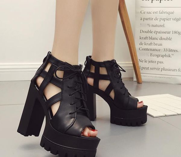 european and american nightclub dj bar female singer ds performance shoes cross with 13cm thick heel ultra high waterproof sandals, Black
european and american nightclub dj bar female singer ds performance shoes cross with 13cm thick heel ultra high waterproof sandals, Black
