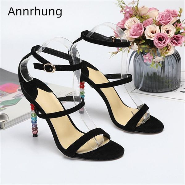 chic 2021 summer suede one strap sandals women colorful crystal beading heel open toe high heels ankle buckle shoes woman, Black
chic 2021 summer suede one strap sandals women colorful crystal beading heel open toe high heels ankle buckle shoes woman, Black
