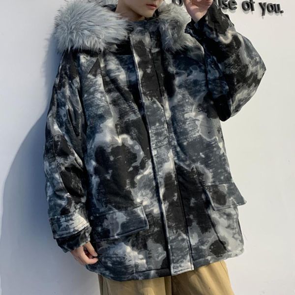 men's down & parkas 2021 men camo streetwear winter hooded japanese oversized casual puffer models fur collar jacket, Black
men's down & parkas 2021 men camo streetwear winter hooded japanese oversized casual puffer models fur collar jacket, Black