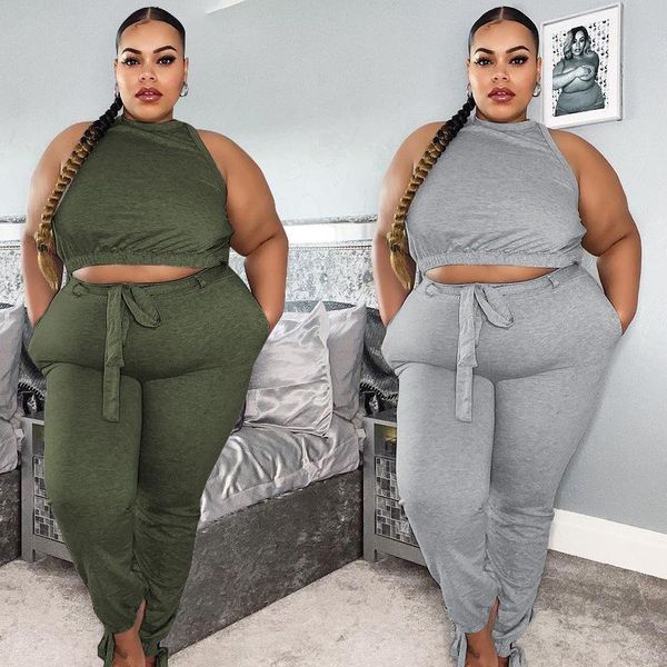 plus size tracksuits summer clothes for women two piece set streetwear short vest and drawstring sweatpants wholesale items drop, Black
plus size tracksuits summer clothes for women two piece set streetwear short vest and drawstring sweatpants wholesale items drop, Black