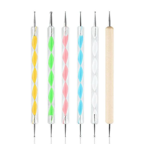 nail brushes 1pc professional 2 ways art dotting pen plastic swirl wood marbleizing steel rhinestones manicure tools, Yellow
nail brushes 1pc professional 2 ways art dotting pen plastic swirl wood marbleizing steel rhinestones manicure tools, Yellow