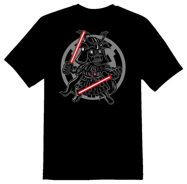 darkside samurai warrior tee shirt black or white, White;black