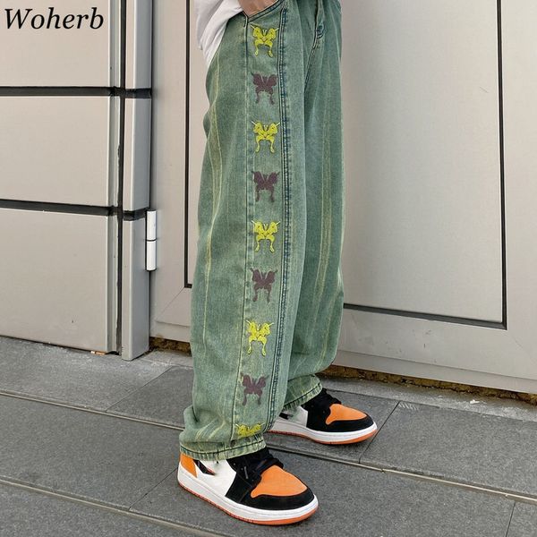 jeans woman man pants harajuku butterfly embroidery chic high waist streetwear all-match ins vintage denim trousers 210417, Black;white
jeans woman man pants harajuku butterfly embroidery chic high waist streetwear all-match ins vintage denim trousers 210417, Black;white
