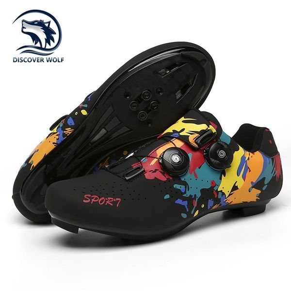 cycling footwear double buckle graffiti shoes men racing bicycle cleat professional self-locking sneaker mtb bike spd, Black
cycling footwear double buckle graffiti shoes men racing bicycle cleat professional self-locking sneaker mtb bike spd, Black