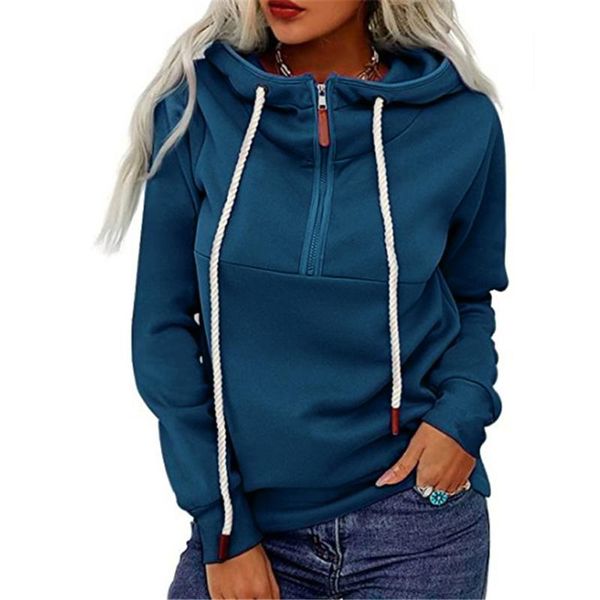 women's hoodies & sweatshirts female , solid color long sleeve hooded pullover blouse with zipper for spring fall, s/m//xl/xxl, Black
women's hoodies & sweatshirts female , solid color long sleeve hooded pullover blouse with zipper for spring fall, s/m//xl/xxl, Black