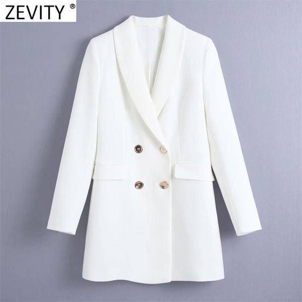 women fashion notched collar double breasted solid fitting blazer coat office ladies business long suits chic ct698 210416, White;black
women fashion notched collar double breasted solid fitting blazer coat office ladies business long suits chic ct698 210416, White;black