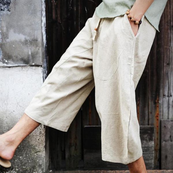 men's pants 80% capri solid color drawstring men loose mid rise pockets trousers for daily wear, Black
men's pants 80% capri solid color drawstring men loose mid rise pockets trousers for daily wear, Black