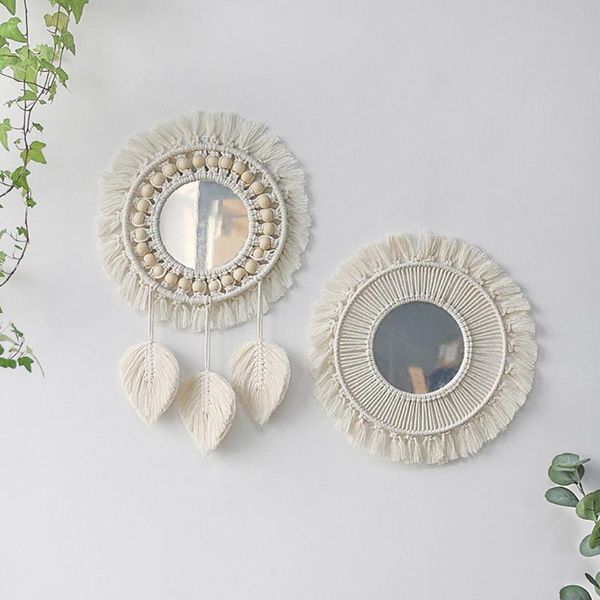mirrors hand woven wall hanging mirror macrame tapestry boho natural round feather tassel acrylic living room bedroom home decor
mirrors hand woven wall hanging mirror macrame tapestry boho natural round feather tassel acrylic living room bedroom home decor