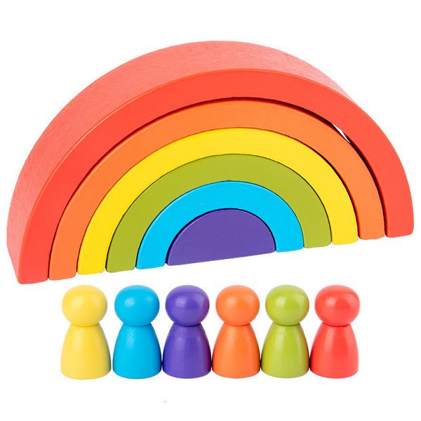 blocks diy children's wooden creative wood rainbow stacked balance baby toy montessori educational toys for children q1215
blocks diy children's wooden creative wood rainbow stacked balance baby toy montessori educational toys for children q1215