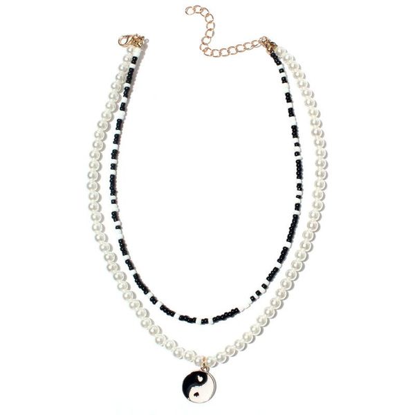 pendant necklaces fashion hip hop tai chi yin yang multilayer necklace women vintage imitation pearl multicolor necklacerend jewelry, Silver
pendant necklaces fashion hip hop tai chi yin yang multilayer necklace women vintage imitation pearl multicolor necklacerend jewelry, Silver