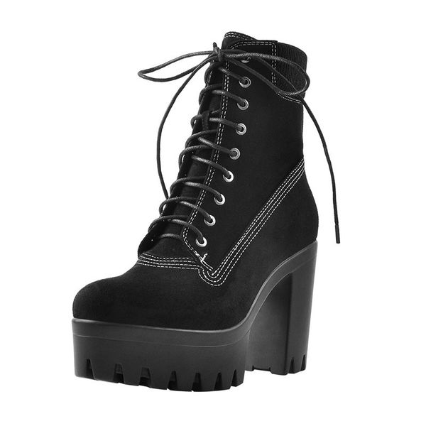 boots women's round toe lace up platform ankle booties big size black fashion short boots
boots women's round toe lace up platform ankle booties big size black fashion short boots