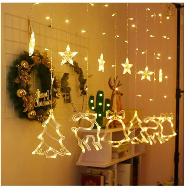 strings christmas curtain lights 8 mode xmas window bell tree star/tree/deer/bell shaped home bedroom garden party deco
strings christmas curtain lights 8 mode xmas window bell tree star/tree/deer/bell shaped home bedroom garden party deco