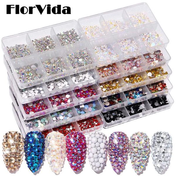 nail art decorations florvida 6 sizes boxed crystal flat rhinestones kit hybrid ab pearl colorful strass gems for manicure set, Silver;gold
nail art decorations florvida 6 sizes boxed crystal flat rhinestones kit hybrid ab pearl colorful strass gems for manicure set, Silver;gold
