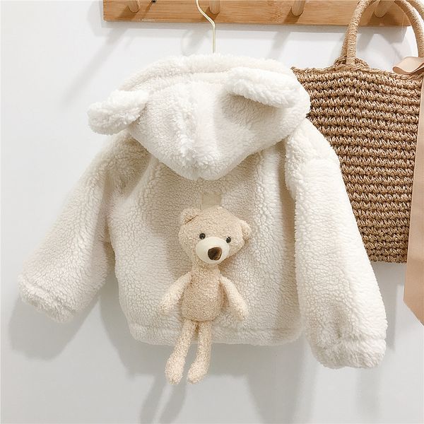autumn and winter clothing trend children's coat boys and girls baby lamb down coat plush send dolls bear, Blue;gray
autumn and winter clothing trend children's coat boys and girls baby lamb down coat plush send dolls bear, Blue;gray