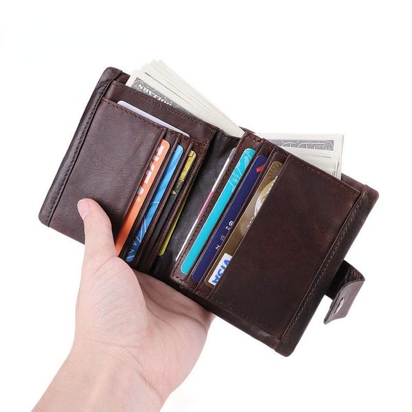 wallets casual leather men's wallet rfid multi card retro crazy horse short, Red;black
wallets casual leather men's wallet rfid multi card retro crazy horse short, Red;black
