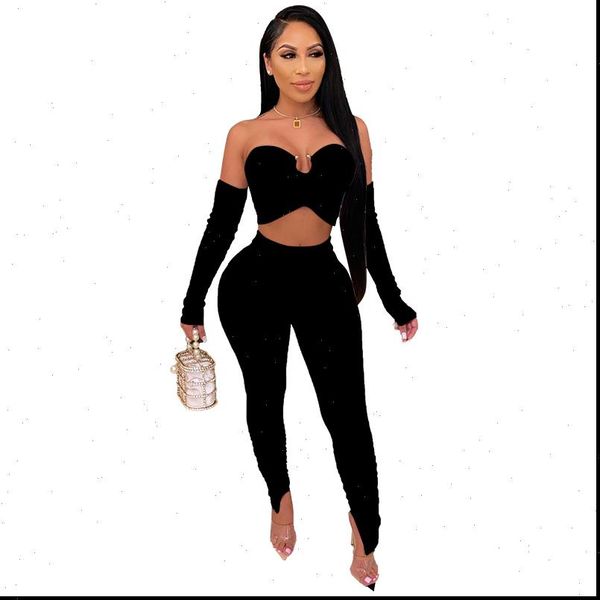 hirigin solid two piece set womens tracksuits slash neck crop and pants long sleeve tracksuit club women outfits, Gray
hirigin solid two piece set womens tracksuits slash neck crop and pants long sleeve tracksuit club women outfits, Gray