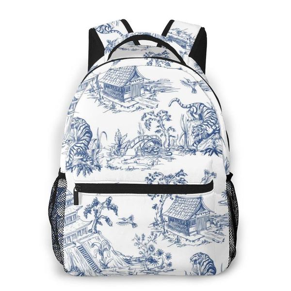 backpack women casual travel bag chinoiserie tiger and town toile school fashion shoulder for teenage girl bagpack
backpack women casual travel bag chinoiserie tiger and town toile school fashion shoulder for teenage girl bagpack