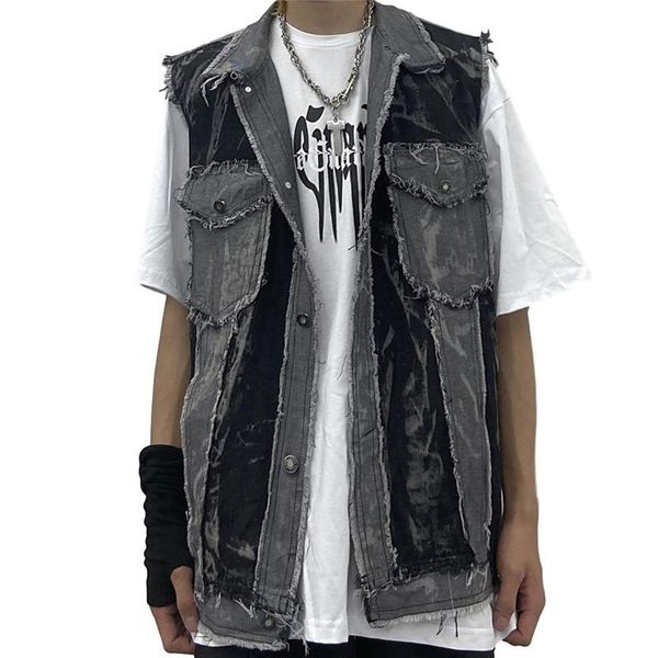 men's vests idopy men`s denim vest distressed street style ripped sleeveless jacket waistcoat outerwear for male, Black;white
men's vests idopy men`s denim vest distressed street style ripped sleeveless jacket waistcoat outerwear for male, Black;white