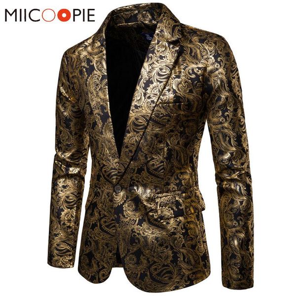 men's suits & blazers autumn men blazer floral casual glossy stamping printed single button mens wedding slim fit suit jacket xxxl, White;black
men's suits & blazers autumn men blazer floral casual glossy stamping printed single button mens wedding slim fit suit jacket xxxl, White;black